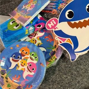 Colorful baby Shark Party Supplies